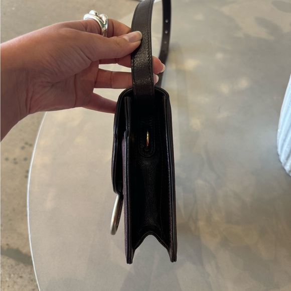 GUCCI Suede Small Torchon GG Ring Shoulder Bag Reflex Brown - Picture 5 of 10